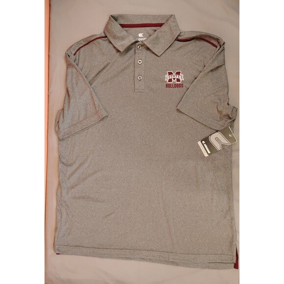Colosseum Other - Men's Colosseum Mississippi State Bulldogs Short Sleeve Polo Shirt Gray
